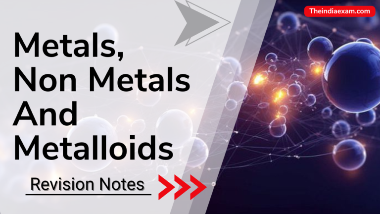 Metals, Non Metals And Metalloids
